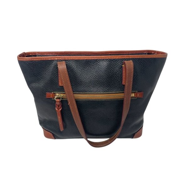 Dooney & Bourke Black and Copper Leather Colored Tote - Picture 4 of 16